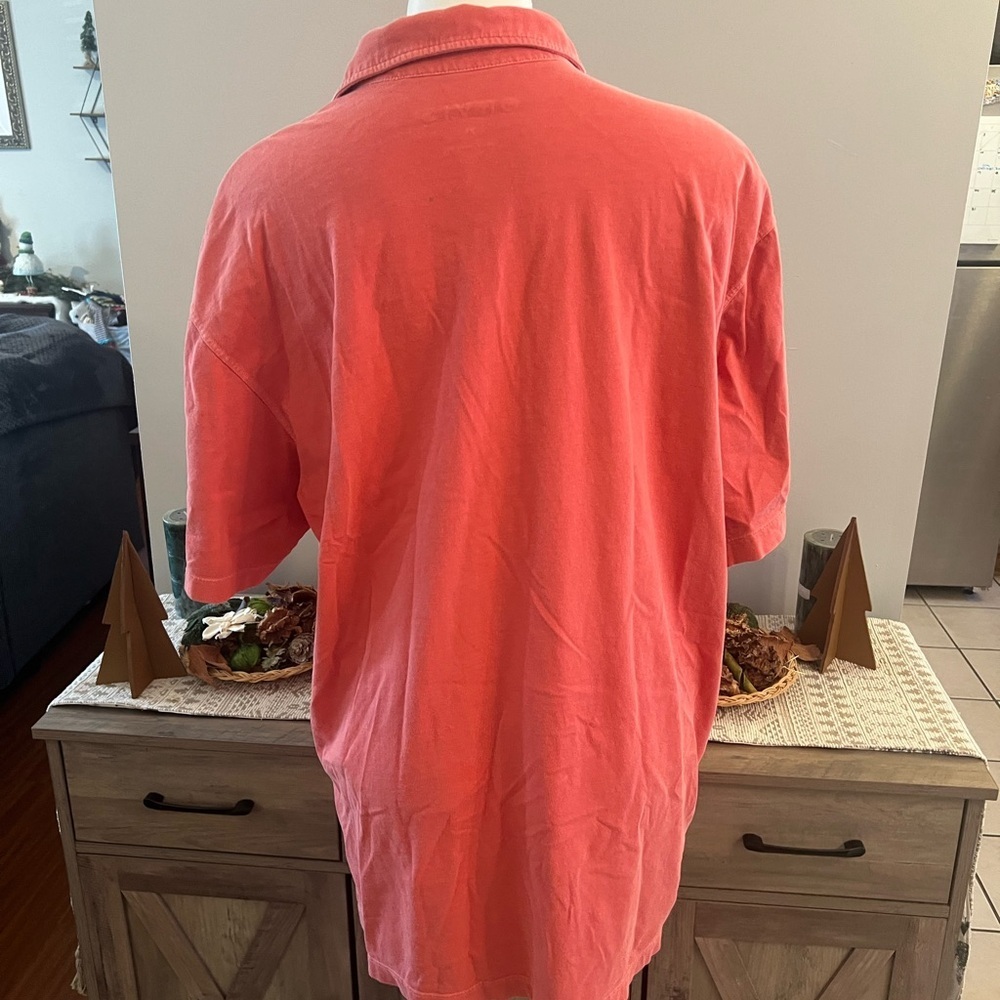 Men’s Orvis salmon orange polo - Picture 4 of 4